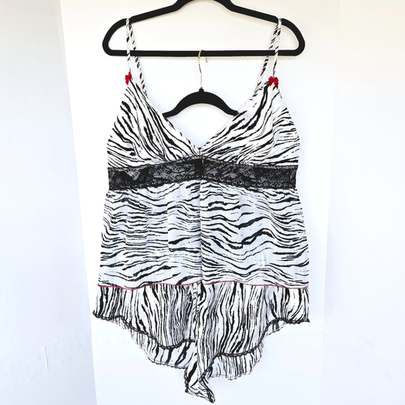 Secret Treasures Wmns 2-piece Zebra Print Lingerie Shorts And Tank Top 2XL NWOT - Picture 3 of 14